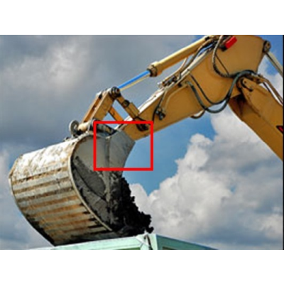Example for digital image correlation: Strain measurement at digger buckle
