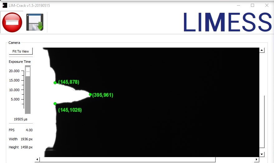 LIMcrack - Messung von Risslänge und Risswachstum