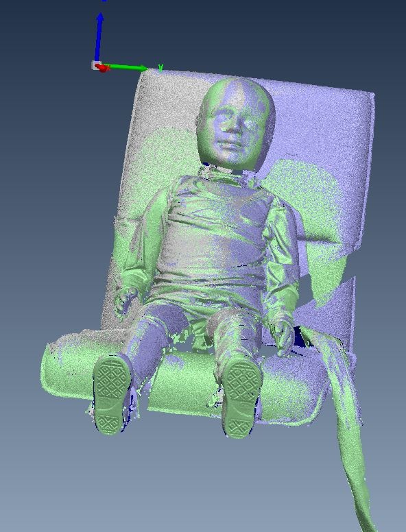 3D scan of a crashtest dummy using Surphaser