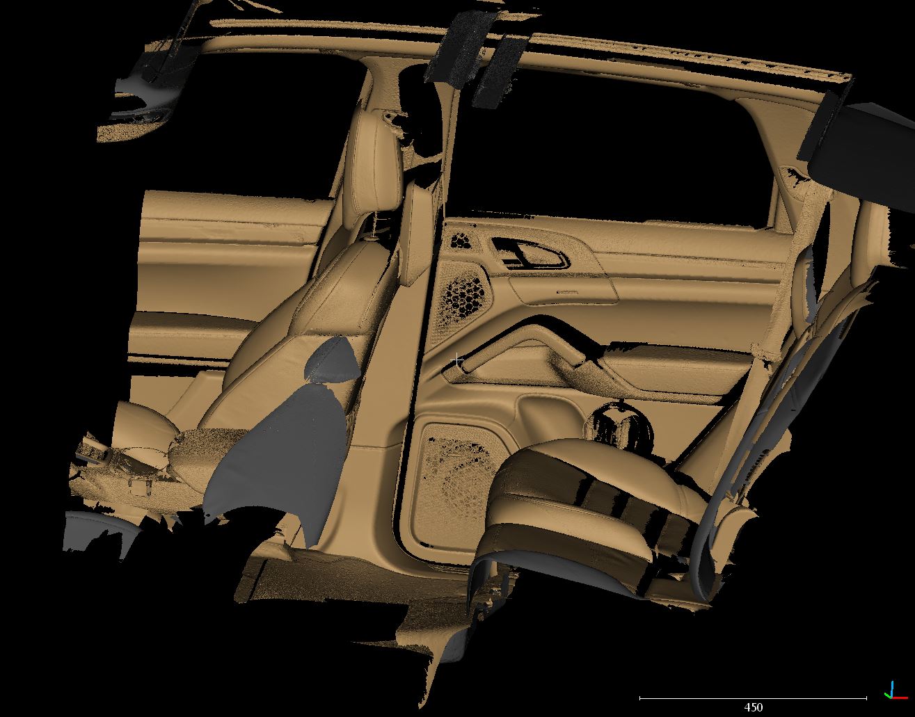 3D scan of the inside of a Porsche Cayenne using Surphaser