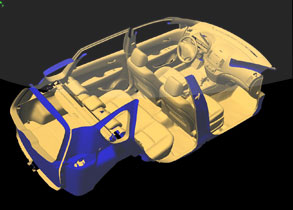 Surphaser generated 3D scan of a car Hyundai Elantra - Interior